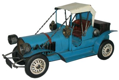 METAL ART VINTAGE CAR BLUE