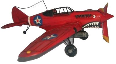 METAL ART RED STUNT PLANE – TEETH