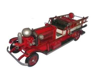 METAL ART LGE AMERICAN FIRE TRUCK