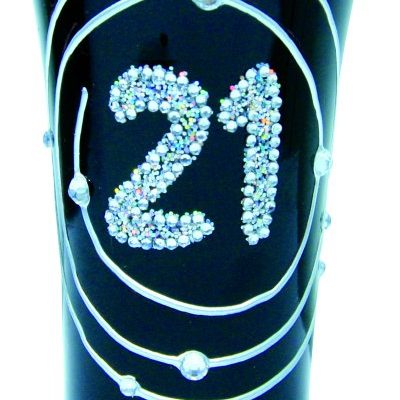 BLK SHOT GLASS 21st