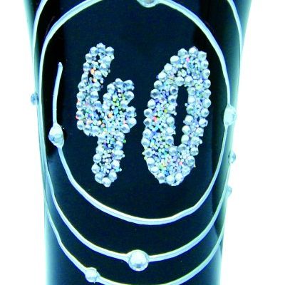 BLK SHOT GLASS 40th