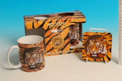 TIGER DOUBLE MUG & COAST SET