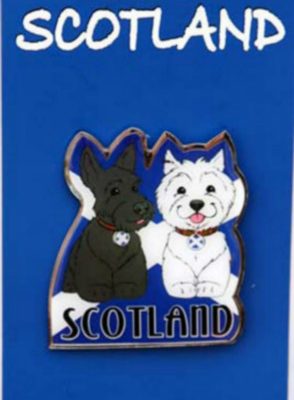 SCOTTIE DOG BRASS MAGNETS