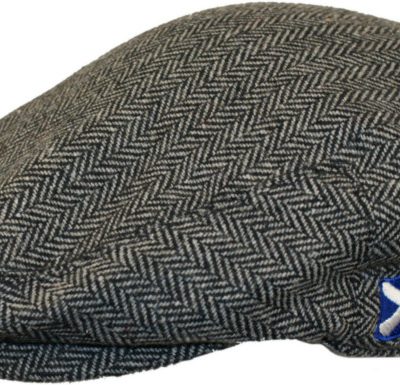 FLAT CAP GREY HERRINGBONE