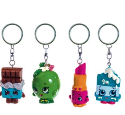 SHOPKINS 3D RESIN KEY RINGS 6 ASSTD