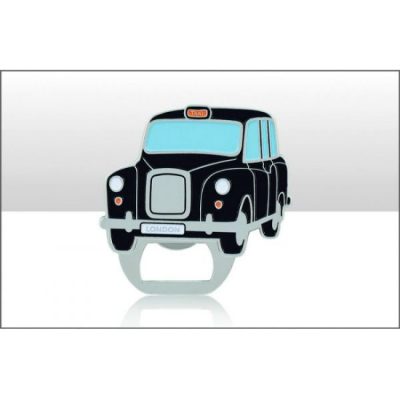 Black London Taxi Bottle Opener Magnet