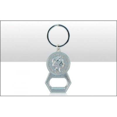 British Coin Bottle Opener Keyring