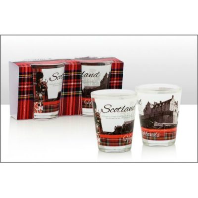 DISC Heraldic Scotland 2 Shot Glasses