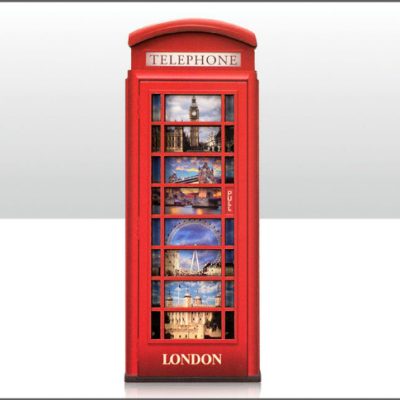 WOODEN MAGNET TELEPHONE BOX