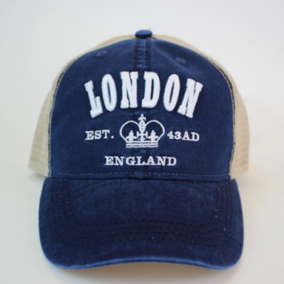 London Emblem 3D Mesh Cap Navy