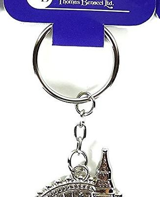 LONDON RED ELEMENTS PEWTER KEY RING