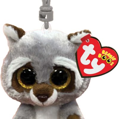 TY BOO KEY CLIP – OAKIE RACCOON