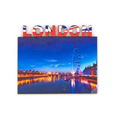 LONDON EYE WOODEN MAGNET