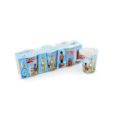 TRIPLE SHOTGLASS PACK COLOURED SCENES