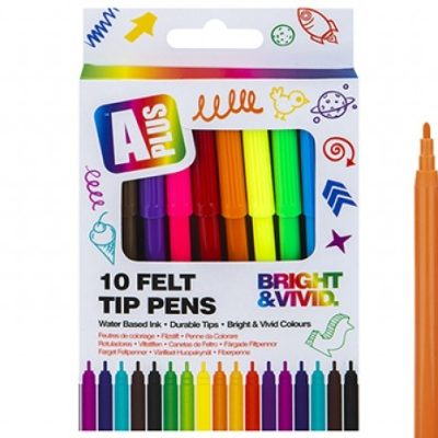 FELT TIP PENS 10 PACK