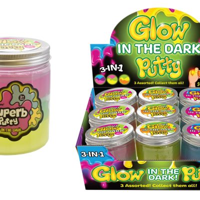 3IN1 GLOW IN THE DARK PUTTY