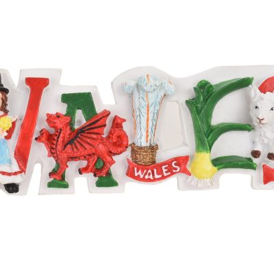 WALES RESIN MAGNET LETTERS WHT