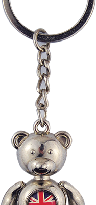 METAL TEDDY UJ KEYRING